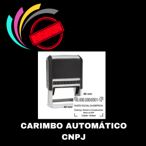 Carimbo Automático CNPJ  60 x 40 mm    